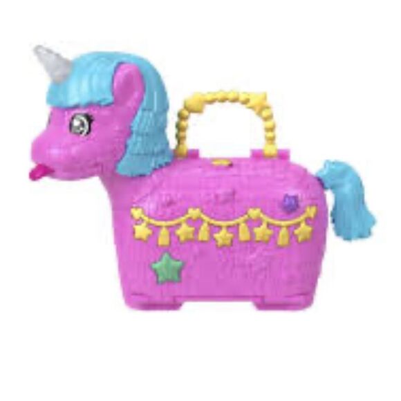 Polly Pocket Unicorn Partyland Pink and Blue Kids Toy Set - Picture 2 of 15